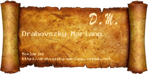 Drahovszky Mariann névjegykártya